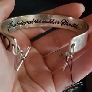 Silver strength bracelet
